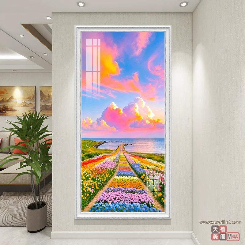 抽象 单幅 装饰画 欧式 玄关背景墙挂画 晶瓷画