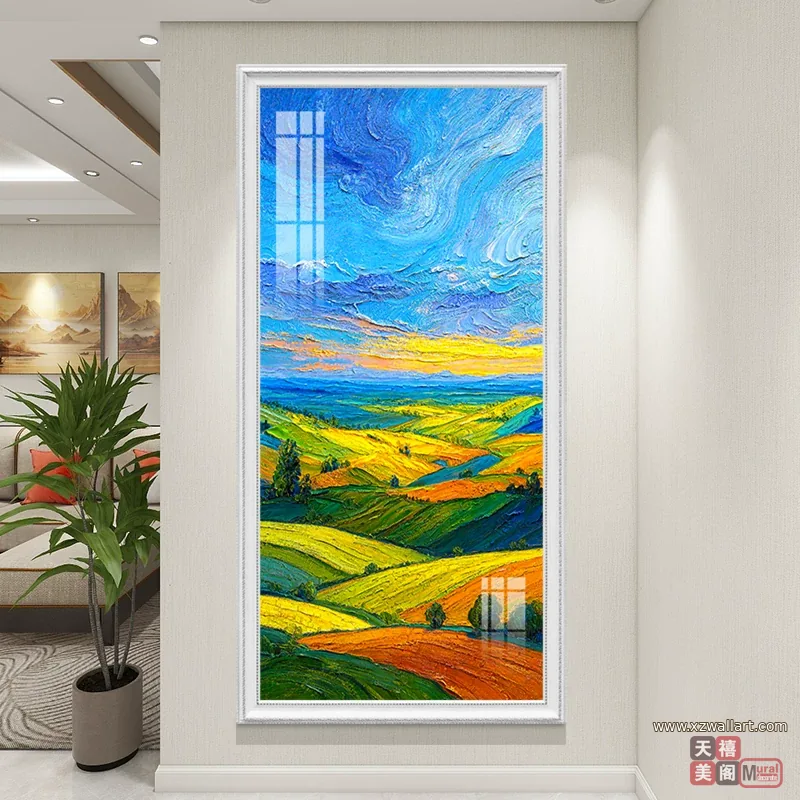 抽象 单幅 装饰画 欧式 玄关背景墙挂画 晶瓷画