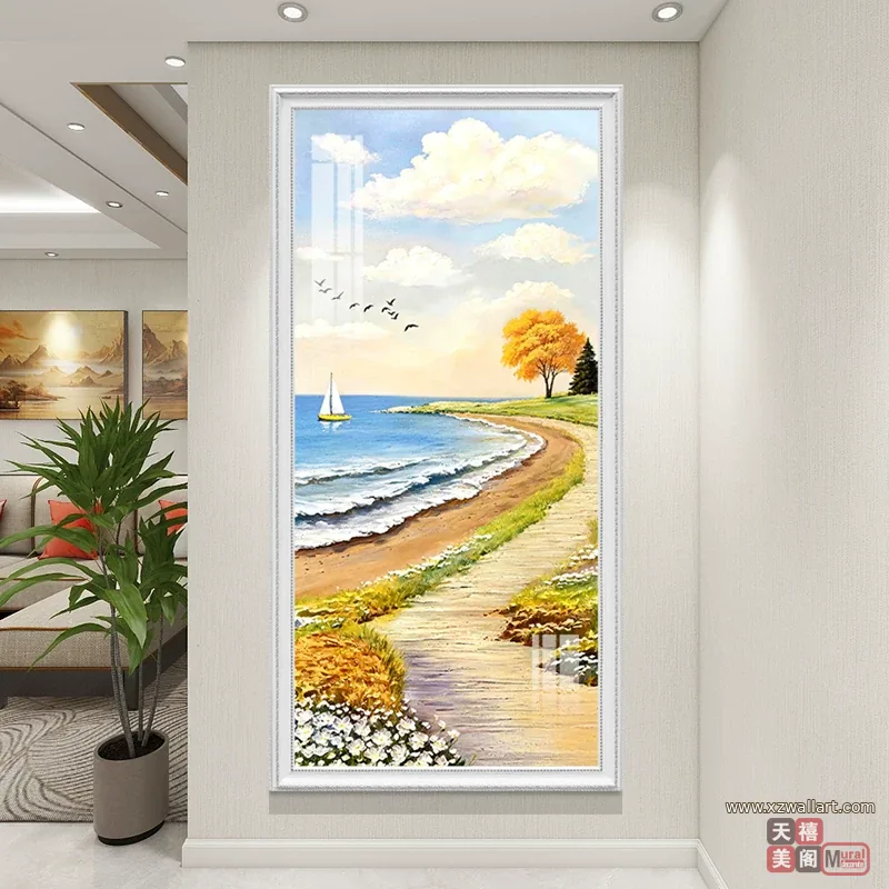抽象 单幅 装饰画 轻奢风 玄关背景墙挂画 晶瓷画