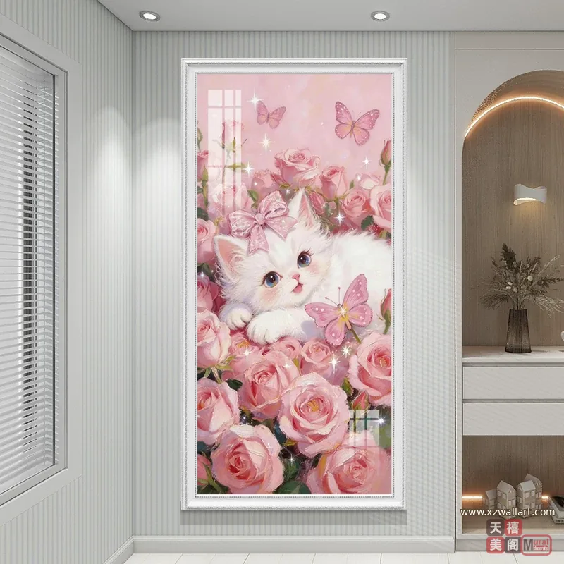 抽象 单幅 装饰画 现代简约 玄关背景墙挂画 晶瓷画
