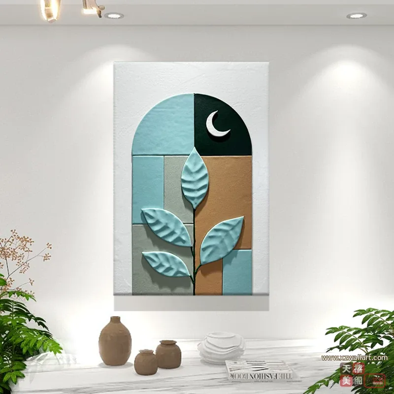 抽象 单幅 装饰画 北欧风 餐厅背景墙挂画 晶瓷画