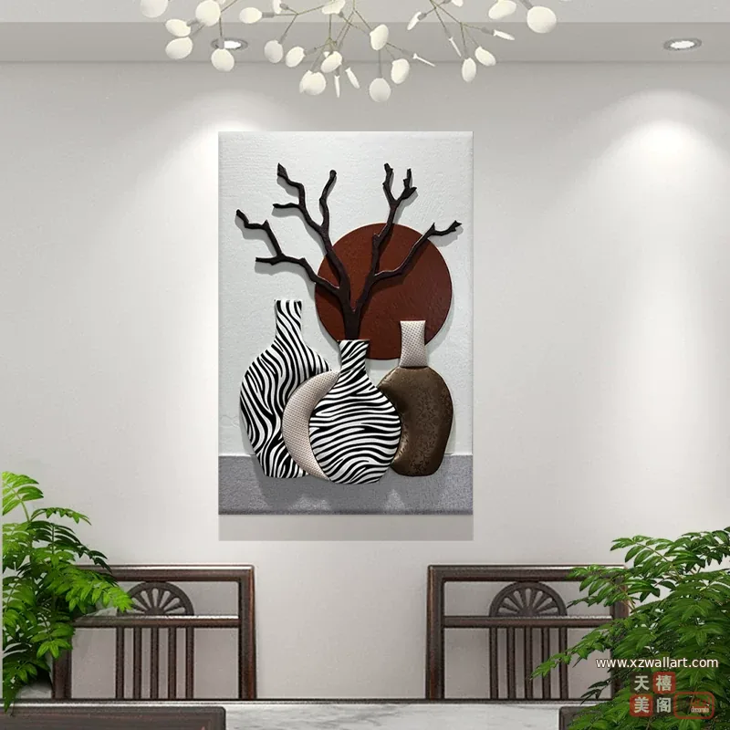 抽象 单幅 装饰画 北欧风 餐厅背景墙挂画 晶瓷画