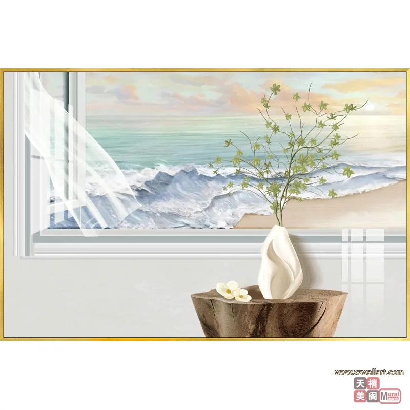 抽象 单幅 装饰画 奶油风 餐厅背景墙挂画 晶瓷画