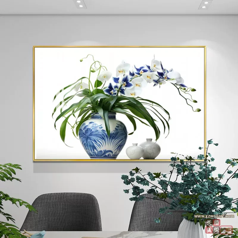 抽象 单幅 装饰画 轻奢风 餐厅背景墙挂画 晶瓷画