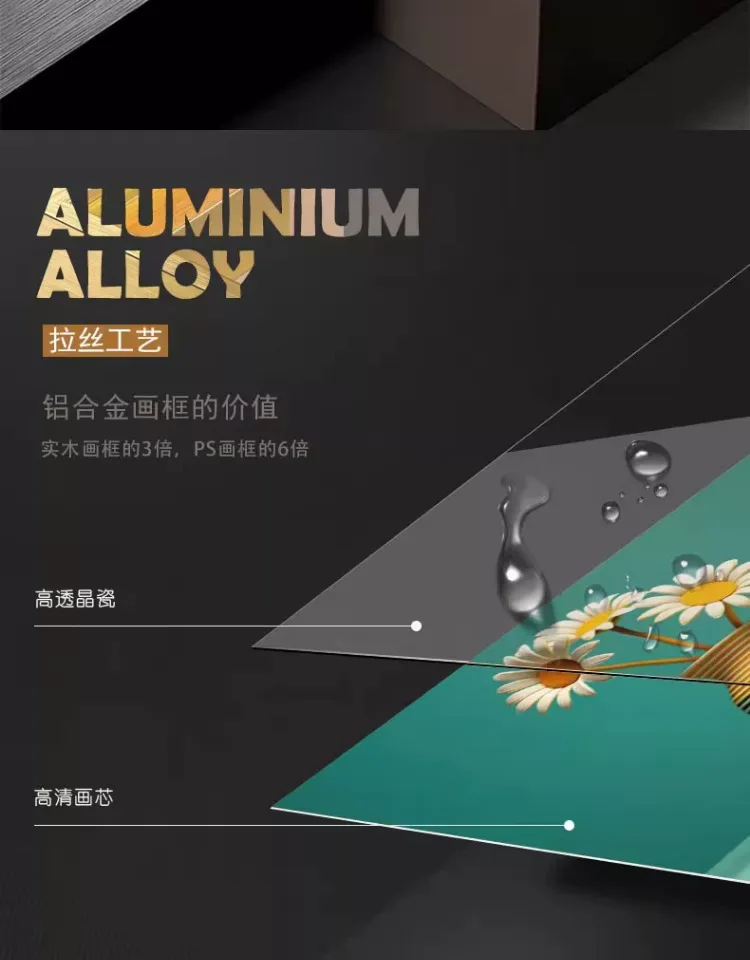 抽象 单幅 装饰画 奶油风 餐厅背景墙挂画 晶瓷画