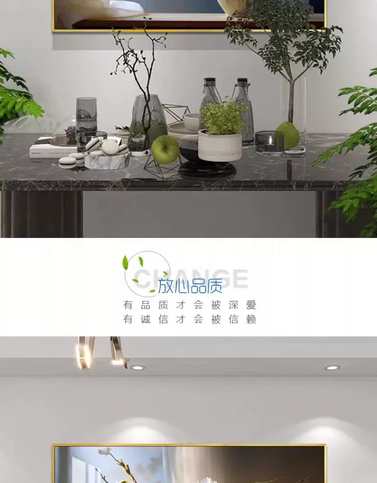 抽象 单幅 装饰画 奶油风 餐厅背景墙挂画 晶瓷画
