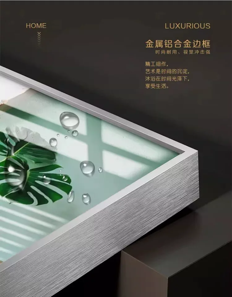抽象 单幅 装饰画 北欧风 餐厅背景墙挂画 晶瓷画