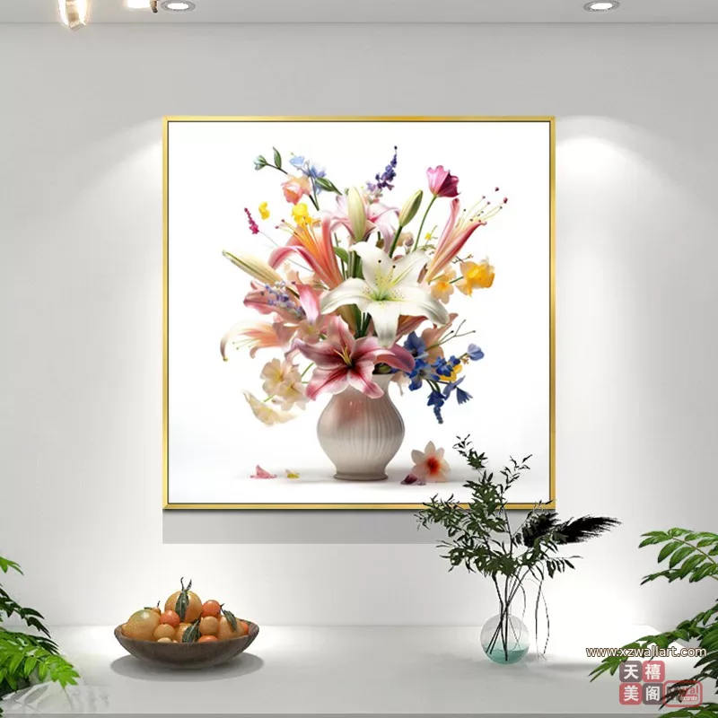 抽象 单幅 装饰画 现代简约 餐厅背景墙挂画 晶瓷画