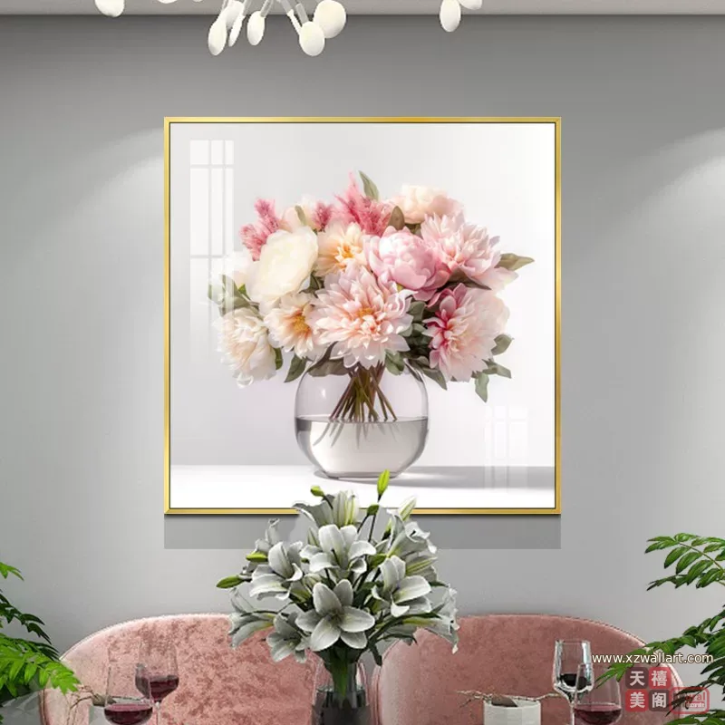抽象 单幅 装饰画 现代简约 餐厅背景墙挂画 晶瓷画