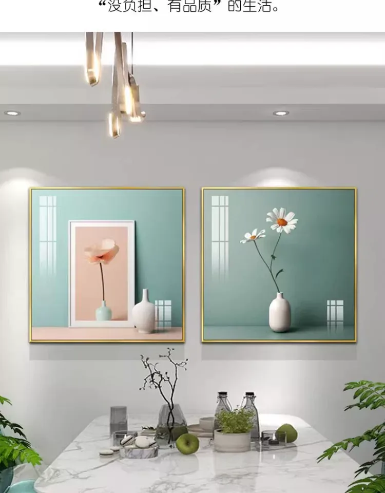 抽象 单幅 装饰画 北欧风 餐厅背景墙挂画 晶瓷画