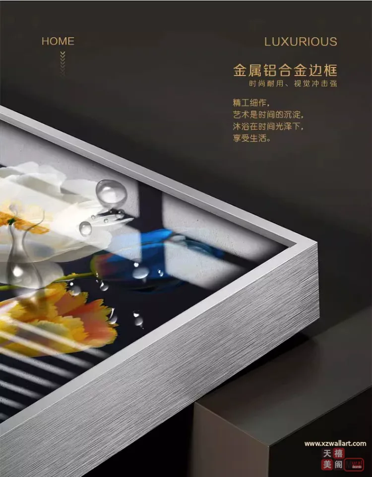 抽象 单幅 装饰画 轻奢风 餐厅背景墙挂画 晶瓷画