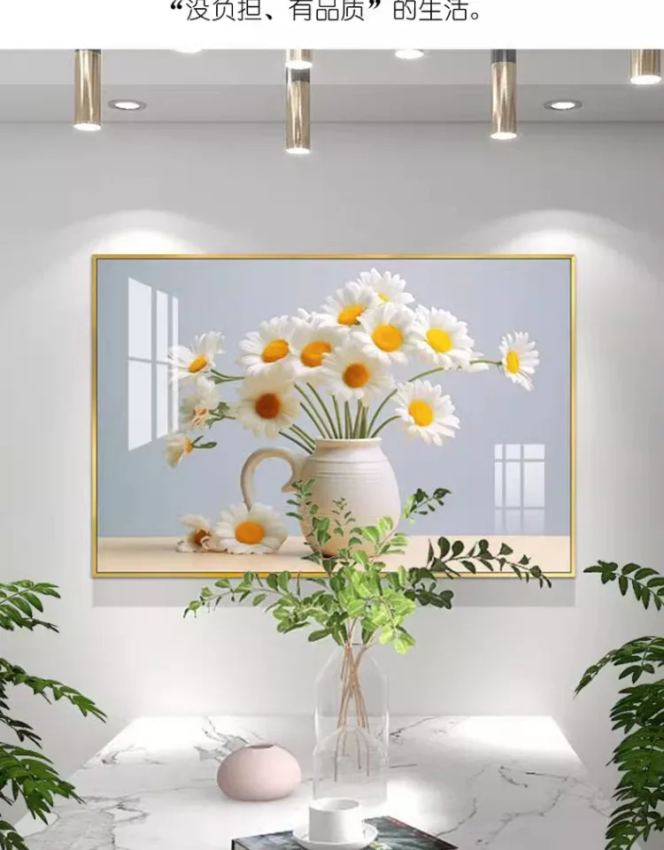 抽象 单幅 装饰画 轻奢风 餐厅背景墙挂画 晶瓷画