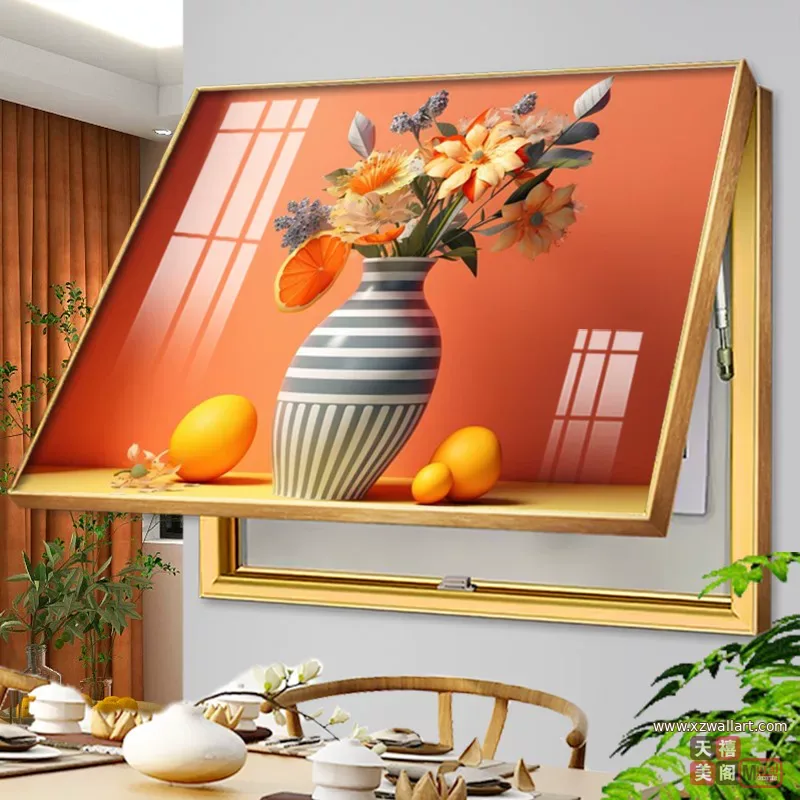 抽象 单幅 装饰画 轻奢风 客厅背景墙挂画 晶瓷画