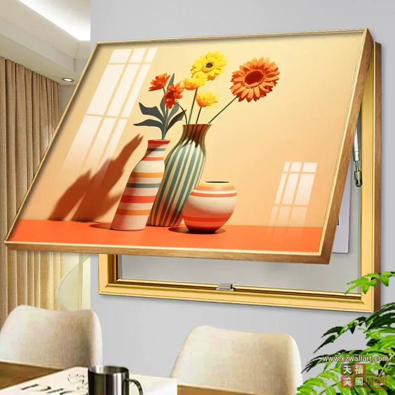 抽象 单幅 装饰画 轻奢风 客厅背景墙挂画 晶瓷画