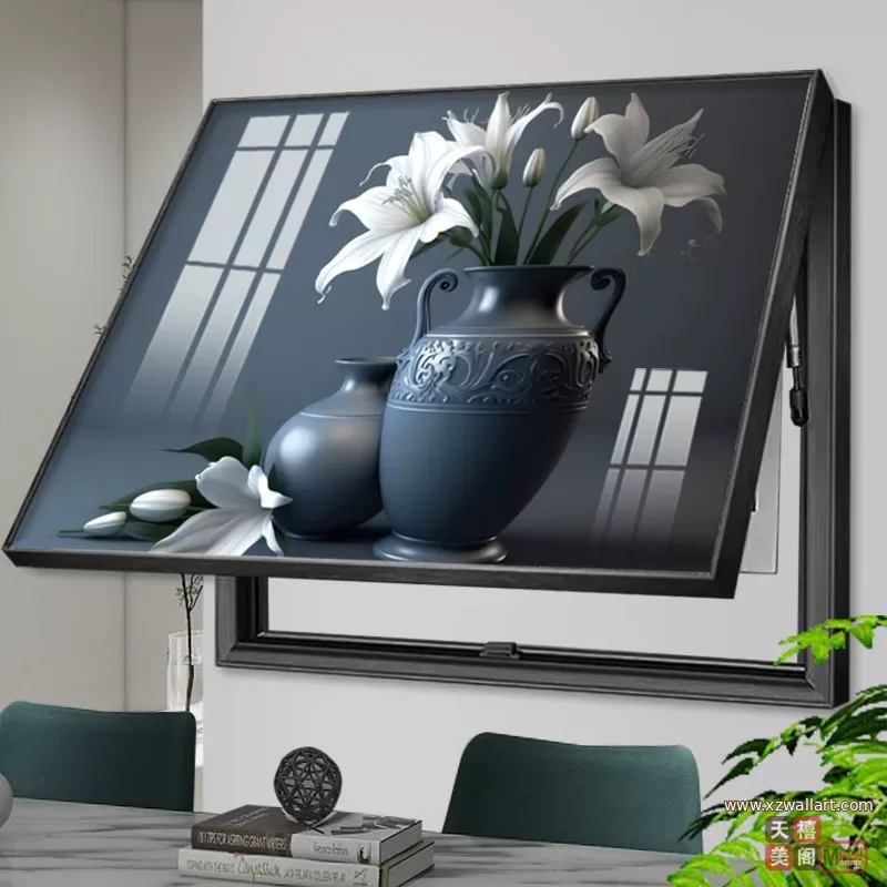 花 单幅 装饰画 现代简约 客厅背景墙挂画 晶瓷画