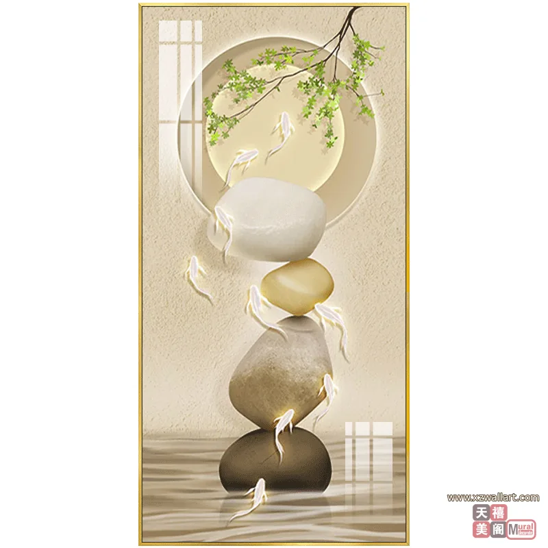 抽象 单幅 装饰画 奶油风 玄关背景墙挂画 晶瓷画