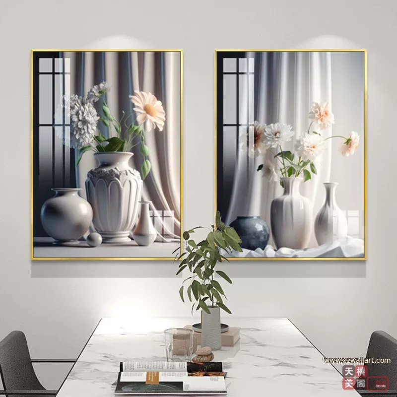 抽象 单幅 装饰画 欧式 餐厅背景墙挂画 晶瓷画