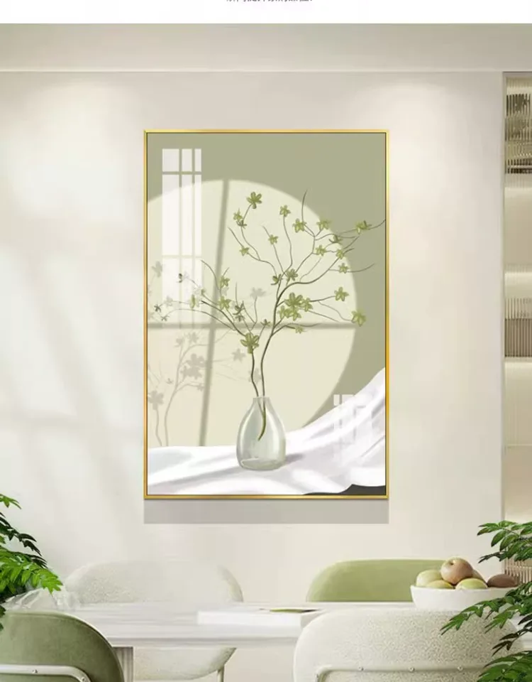 抽象 单幅 装饰画 北欧风 餐厅背景墙挂画 晶瓷画