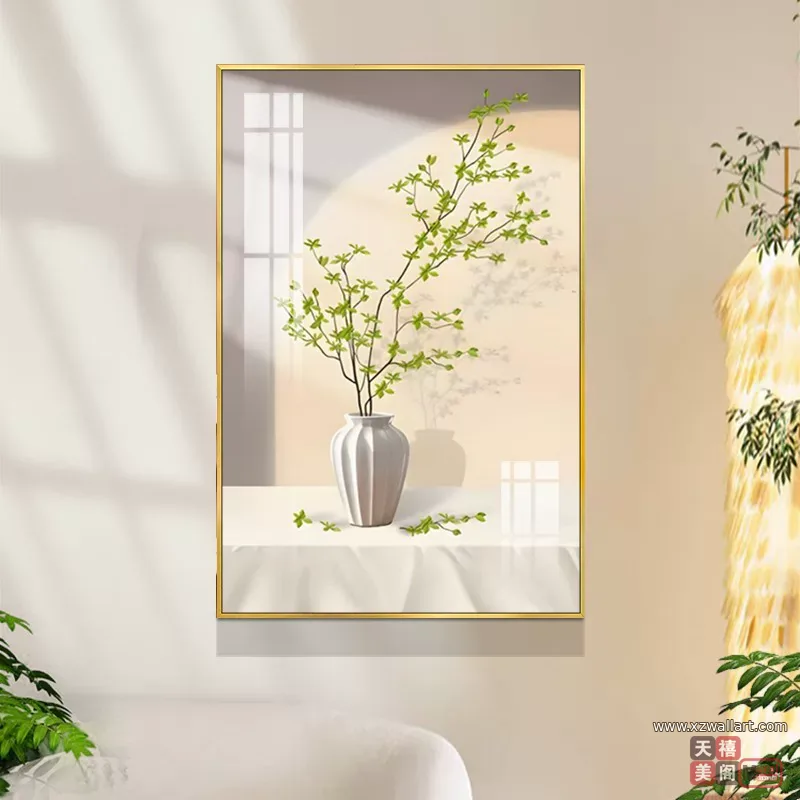 抽象 单幅 装饰画 北欧风 餐厅背景墙挂画 晶瓷画