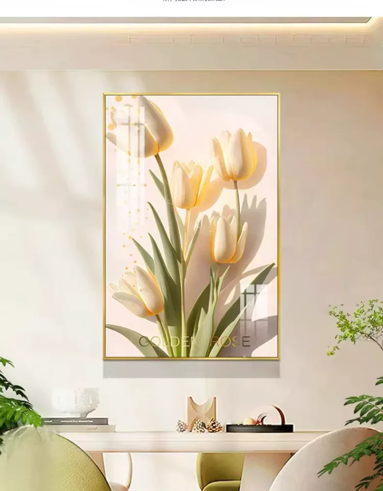 抽象 单幅 装饰画 奶油风 餐厅背景墙挂画 晶瓷画