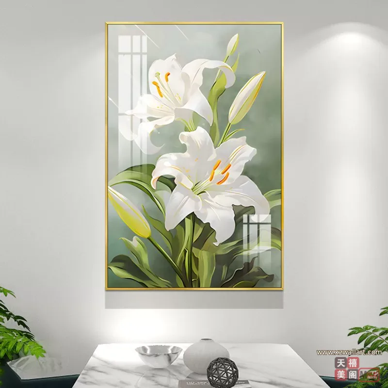 抽象 单幅 装饰画 奶油风 餐厅背景墙挂画 晶瓷画