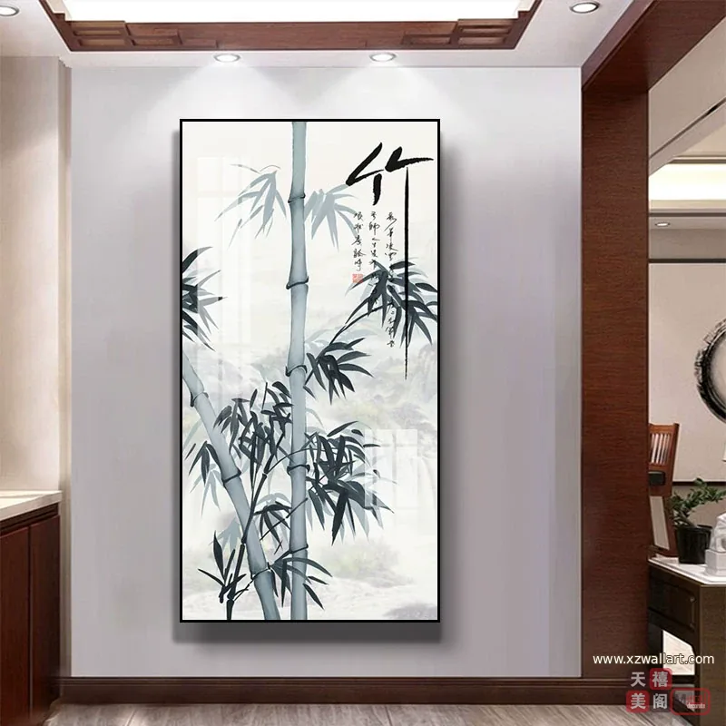 花 单幅 装饰画 新中式 玄关背景墙挂画 晶瓷画