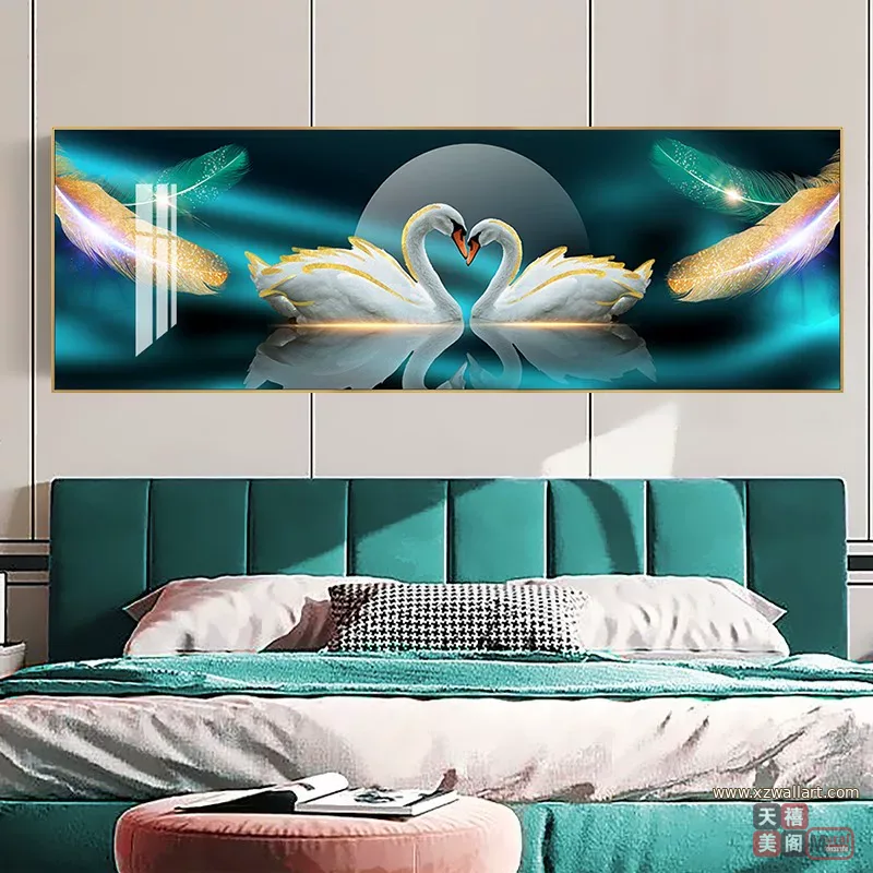 抽象 单幅 装饰画 轻奢风 客厅背景墙挂画 晶瓷画
