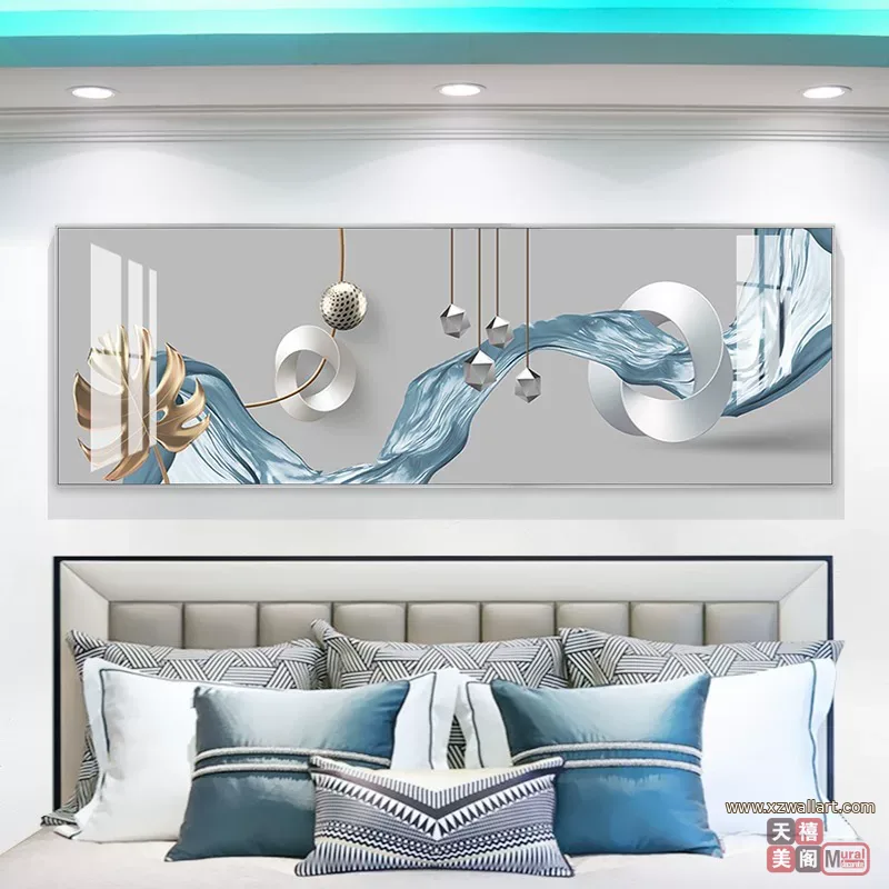 抽象 单幅 装饰画 轻奢风 客厅背景墙挂画 晶瓷画