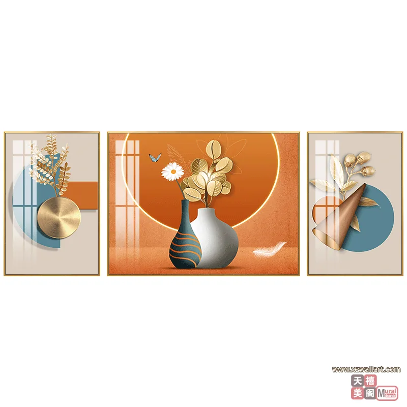 抽象 单幅 装饰画 轻奢风 客厅背景墙挂画 晶瓷画