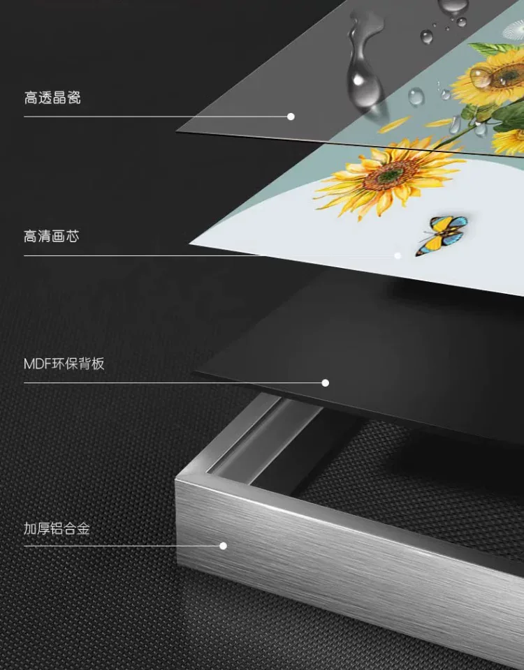 抽象 三联 装饰画 轻奢风 客厅背景墙挂画 晶瓷画