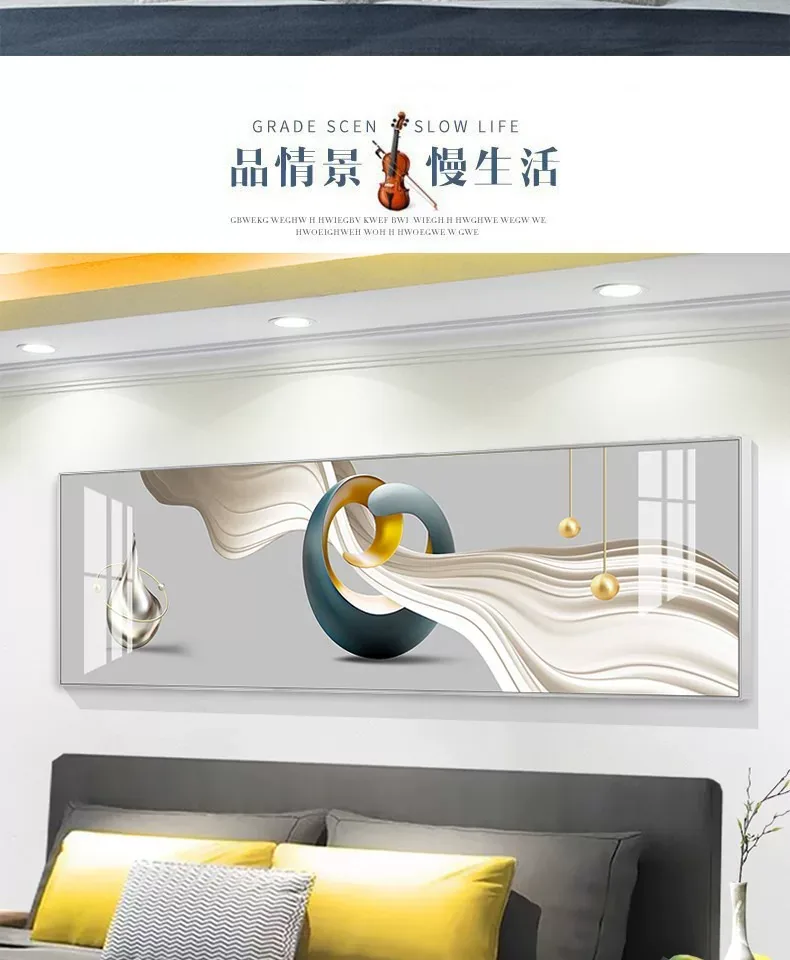 抽象 单幅 装饰画 轻奢风 客厅背景墙挂画 晶瓷画