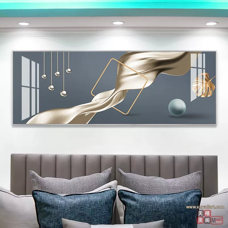 抽象 单幅 装饰画 轻奢风 客厅背景墙挂画 晶瓷画