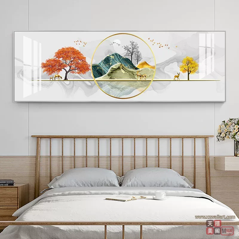 抽象 单幅 装饰画 轻奢风 客厅背景墙挂画 晶瓷画