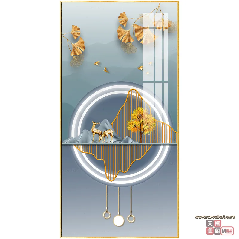 抽象 单幅 装饰画 轻奢风 玄关背景墙挂画 晶瓷画