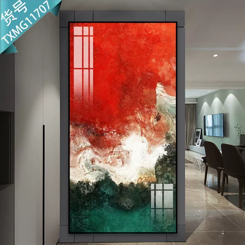 抽象 单幅 装饰画 现代简约 玄关背景墙挂画 晶瓷画