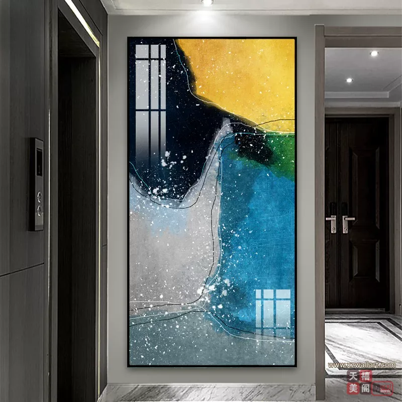 抽象 单幅 装饰画 现代简约 玄关背景墙挂画 晶瓷画