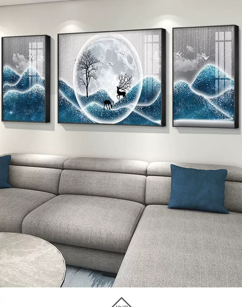 抽象 单幅 装饰画 北欧风 客厅背景墙挂画 晶瓷画