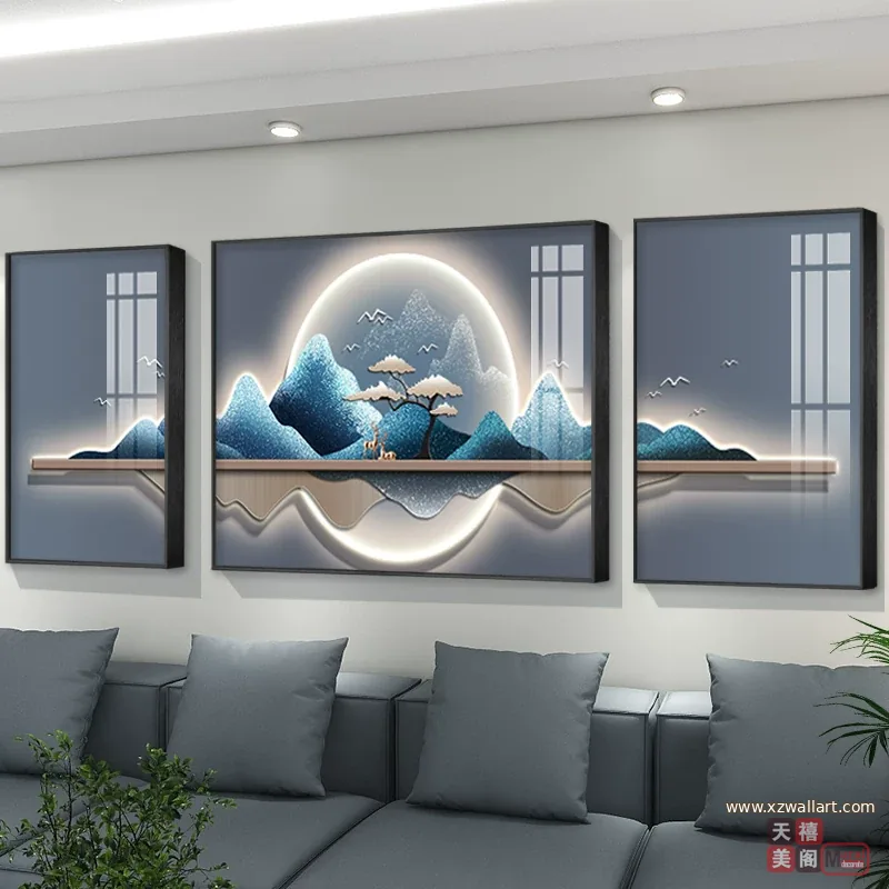 抽象 单幅 装饰画 北欧风 客厅背景墙挂画 晶瓷画