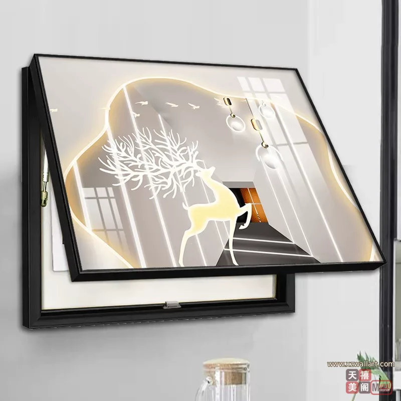 抽象 单幅 装饰画 轻奢风 客厅背景墙挂画 晶瓷画
