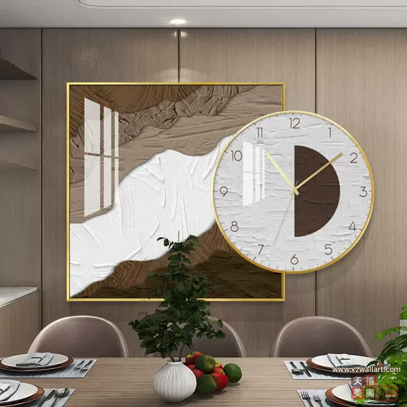 抽象 单幅 装饰画 北欧风 餐厅背景墙挂画 晶瓷画