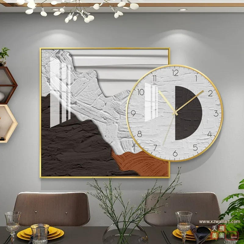 抽象 单幅 装饰画 北欧风 餐厅背景墙挂画 晶瓷画