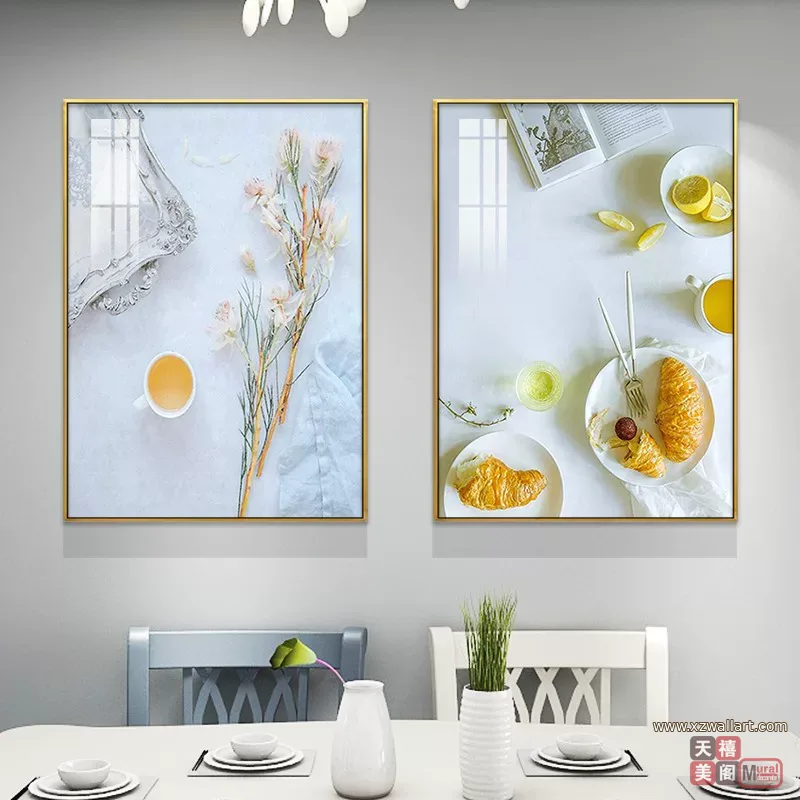花 单幅 装饰画 北欧风 餐厅背景墙挂画 晶瓷画