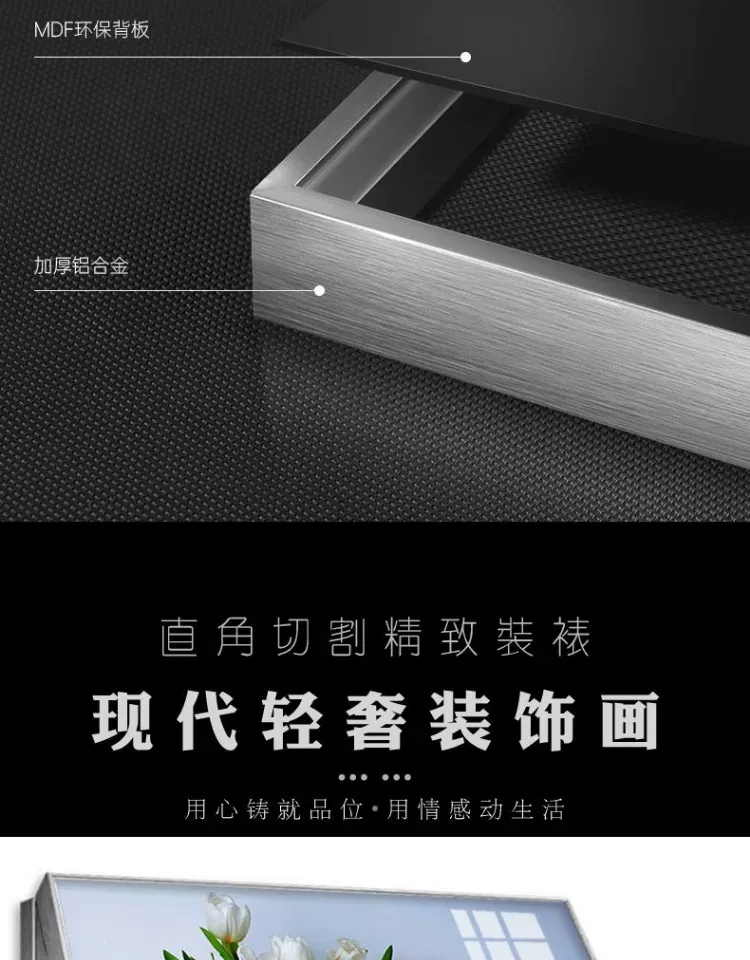 抽象 单幅 装饰画 现代简约 客厅背景墙挂画 晶瓷画