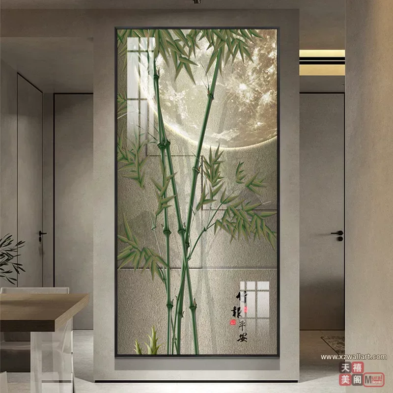 抽象 单幅 装饰画 轻奢风 玄关背景墙挂画 晶瓷画