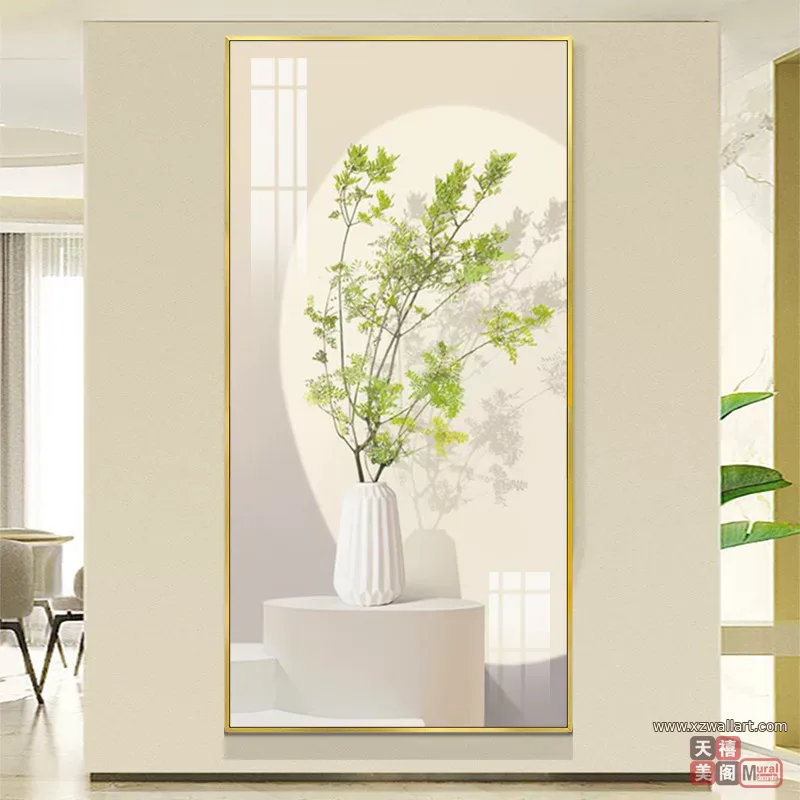 抽象 单幅 装饰画 轻奢风 玄关背景墙挂画 晶瓷画