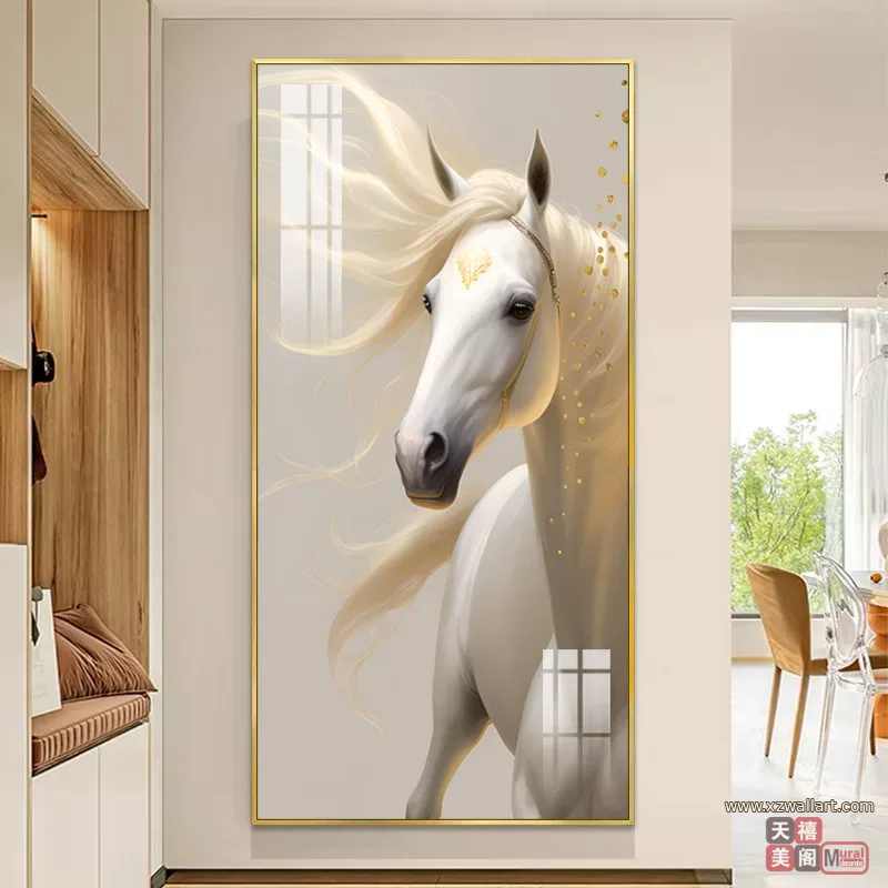 抽象 单幅 装饰画 现代简约 玄关背景墙挂画 晶瓷画