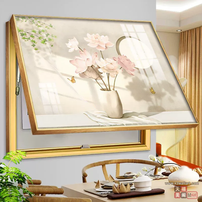 抽象 单幅 装饰画 奶油风 客厅背景墙挂画 晶瓷画