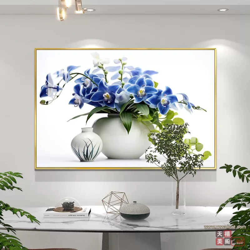 抽象 单幅 装饰画 北欧风 餐厅背景墙挂画 晶瓷画