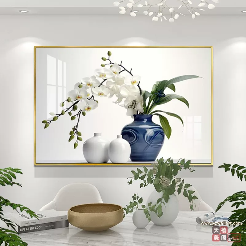 抽象 单幅 装饰画 北欧风 餐厅背景墙挂画 晶瓷画