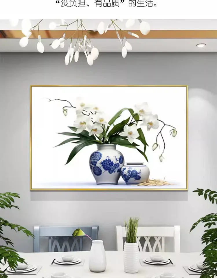 抽象 单幅 装饰画 北欧风 餐厅背景墙挂画 晶瓷画